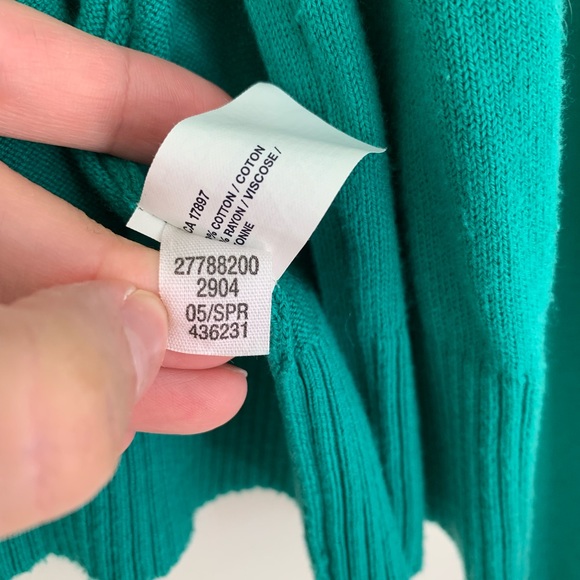 Gap vintage teal sequined cardigan size small - iridescent sequin top - y2k - Picture 6 of 6